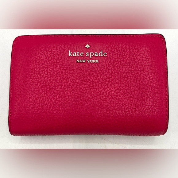 Kate Spade Staci Pebbled Leather Medium Compact Bifold Wallet - Picture 2 of 13